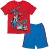 imageTransformers Bumblebee Optimus Prime Graphic TShirt ampamp Mesh Shorts Outfit Set Toddler to Big KidBlue  Red