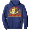 imageTransformers Bumblebee Retro Stripes Vintage Portrait Pullover HoodieNavy Blue