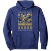 imageTransformers Christmas Bumblebee Ugly Sweater Pullover HoodieNavy Blue