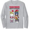 imageTransformers Christmas Group Shot Dress Up Disguise Long Sleeve TShirtHeather Grey