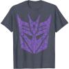 imageTransformers Decepticons Purple Icon Filled Logo TShirtHeather Blue