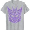 imageTransformers Decepticons Purple Icon Filled Logo TShirtHeather Grey