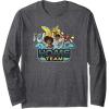 imageTransformers EarthSpark Heroes Home Team Long Sleeve TShirtDark Heather Grey