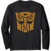 imageTransformers Halloween Autobot Pumpkin Fill Mask Long Sleeve TShirtBlack