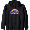 imageTransformers Pride Rainbow Faces Zip HoodieBlack