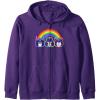 imageTransformers Pride Rainbow Faces Zip HoodiePurple