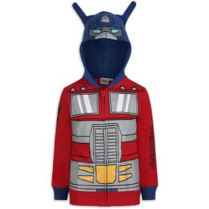 imageHasbro Transformers One Optimus Prime and Bumblebee Boys Zip Up Hoodie for Big KidsRed