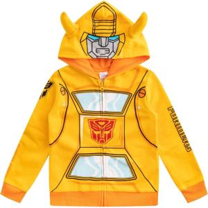 imageHasbro Transformers One Optimus Prime and Bumblebee Boys Zip Up Hoodie for Big KidsYellow