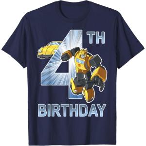 imageTransformers Bumblebee 4th Birthday TShirtNavy Blue