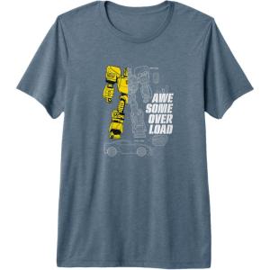 imageTransformers Bumblebee Awesome Overload Split Premium TShirtSlate Grey