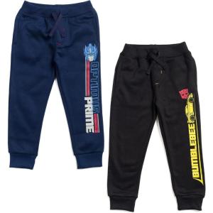 imageTransformers Bumblebee Optimus Prime Fleece 2 Pack Pants Toddler to Big KidBlue  Black