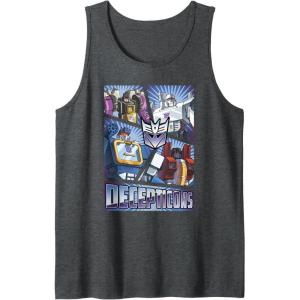 imageTransformers Decepticons Cut Up Panels Tank TopDark Heather Grey