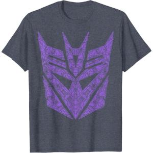 imageTransformers Decepticons Purple Icon Filled Logo TShirtHeather Blue
