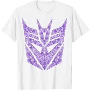 imageTransformers Decepticons Purple Icon Filled Logo TShirtWhite