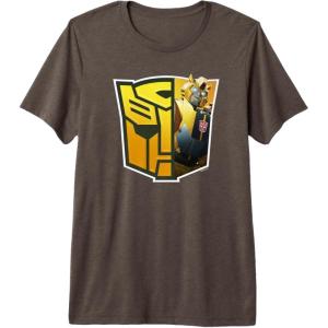 imageTransformers EarthSpark Bumblebee Logo Fill Premium TShirtBrown