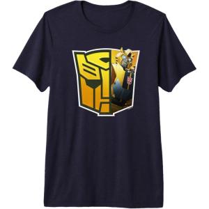 imageTransformers EarthSpark Bumblebee Logo Fill Premium TShirtNavy Blue