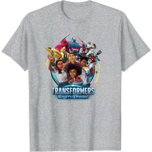 imageTransformers EarthSpark Heroes Group Shot Poster TShirtHeather Grey
