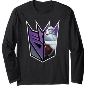 imageTransformers EarthSpark Megatron Logo Fill Long Sleeve TShirtBlack