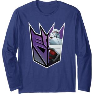 imageTransformers EarthSpark Megatron Logo Fill Long Sleeve TShirtNavy Blue