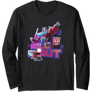imageTransformers EarthSpark Optimus Prime Leader Pose Long Sleeve TShirtBlack
