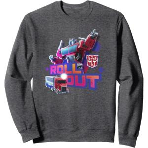 imageTransformers EarthSpark Optimus Prime Leader Pose SweatshirtDark Heather Grey