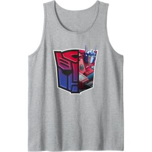 imageTransformers EarthSpark Optimus Prime Logo Fill Tank TopHeather Grey