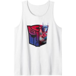 imageTransformers EarthSpark Optimus Prime Logo Fill Tank TopWhite