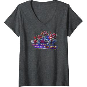 imageTransformers EarthSpark Optimus Prime More Than VNeck TShirtDark Heather Grey
