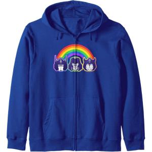 imageTransformers Pride Rainbow Faces Zip HoodieRoyal Blue