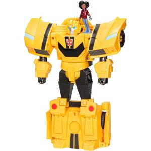 imageTransformers Toys EarthSpark Spin Changer Bumblebee 8Inch Action Figure with Mo Malto 2Inch Figure Robot Toys for Ages 6 and Up