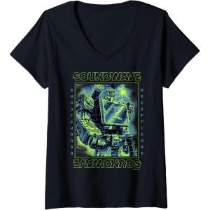 imageTransformers War For Cybertron Soundwave Portrait VNeck TShirtBlack