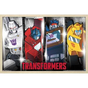 imageTrends International Hasbro Transformers  Classic Wall Poster 22375quot x 34quot Premium Poster ampamp Mount BundleBlonde Framed Version