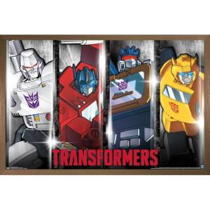 imageTrends International Hasbro Transformers  Classic Wall Poster 22375quot x 34quot Premium Poster ampamp Mount BundleBronze Framed Version