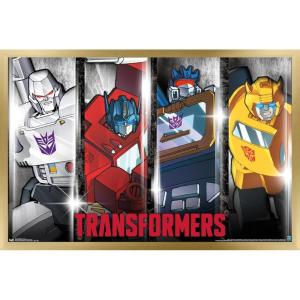 imageTrends International Hasbro Transformers  Classic Wall Poster 22375quot x 34quot Premium Poster ampamp Mount BundleGold Framed Version
