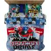imageFranco Transformers Battle in Brooklyn Optimus Prime Kids Super Soft Comforter and Sheet Set with Sham 5 Piece Full Size Official Licensed ProductTransformers
