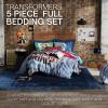 imageFranco Transformers Battle in Brooklyn Optimus Prime Kids Super Soft Comforter and Sheet Set with Sham 5 Piece Full Size Official Licensed ProductTransformers