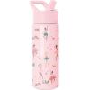 imageSimple Modern Kids Summit Water Bottle with Straw Lid  Transformers 14oz Stainless Steel Cup Insualted Tumbler for Toddlers Boys School  Transformer Bumble BeePink Ballerina