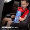imageSimple Modern Kids Summit Water Bottle with Straw Lid  Transformers 14oz Stainless Steel Cup Insualted Tumbler for Toddlers Boys School  Transformer Bumble BeeConfetti