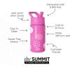 imageSimple Modern Kids Summit Water Bottle with Straw Lid  Transformers 14oz Stainless Steel Cup Insualted Tumbler for Toddlers Boys School  Transformer Bumble BeePink Happy Faces