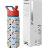 imageSimple Modern Kids Summit Water Bottle with Straw Lid  Transformers 14oz Stainless Steel Cup Insualted Tumbler for Toddlers Boys School  Transformer Bumble BeeRad Dino