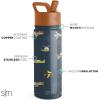 imageSimple Modern Kids Summit Water Bottle with Straw Lid  Transformers 14oz Stainless Steel Cup Insualted Tumbler for Toddlers Boys School  Transformer Bumble BeeWheels Up