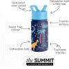 imageSimple Modern Kids Summit Water Bottle with Straw Lid  Transformers 14oz Stainless Steel Cup Insualted Tumbler for Toddlers Boys School  Transformer Bumble BeeJurassic Jungle