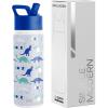imageSimple Modern Kids Summit Water Bottle with Straw Lid  Transformers 14oz Stainless Steel Cup Insualted Tumbler for Toddlers Boys School  Transformer Bumble BeeDinosaur Roar
