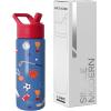 imageSimple Modern Kids Summit Water Bottle with Straw Lid  Transformers 14oz Stainless Steel Cup Insualted Tumbler for Toddlers Boys School  Transformer Bumble BeeSports Balls