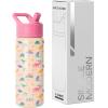 imageSimple Modern Kids Summit Water Bottle with Straw Lid  Transformers 14oz Stainless Steel Cup Insualted Tumbler for Toddlers Boys School  Transformer Bumble BeeDinosaura