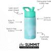 imageSimple Modern Kids Summit Water Bottle with Straw Lid  Transformers 14oz Stainless Steel Cup Insualted Tumbler for Toddlers Boys School  Transformer Bumble BeeOcean Tide