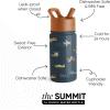 imageSimple Modern Kids Summit Water Bottle with Straw Lid  Transformers 14oz Stainless Steel Cup Insualted Tumbler for Toddlers Boys School  Transformer Bumble BeeWheels Up