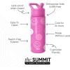 imageSimple Modern Kids Summit Water Bottle with Straw Lid  Transformers 14oz Stainless Steel Cup Insualted Tumbler for Toddlers Boys School  Transformer Bumble BeePink Happy Faces