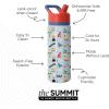 imageSimple Modern Kids Summit Water Bottle with Straw Lid  Transformers 14oz Stainless Steel Cup Insualted Tumbler for Toddlers Boys School  Transformer Bumble BeeRad Dino