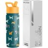 imageSimple Modern Kids Summit Water Bottle with Straw Lid  Transformers 14oz Stainless Steel Cup Insualted Tumbler for Toddlers Boys School  Transformer Bumble BeeDog Days
